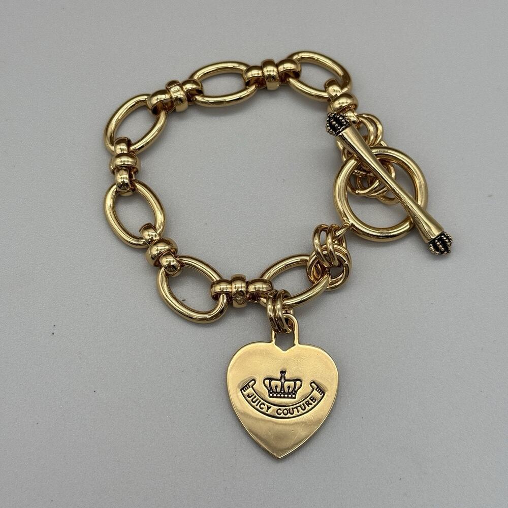 Juicy Couture Royal Couture Gold Heart Bracelet + Box